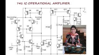 741 IC OpAmp Internal Circuit Input Stage Second Stage Output Stage Device Parameters Part2 [upl. by Ahtibbat]