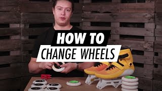 How to change wheels on roller blades  SkateProcom [upl. by Euqnimod]