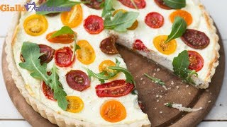 TORTA SALATA RICOTTA E POMODORINI  Ricetta in 1 minuto [upl. by Sajet]