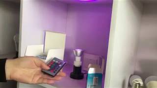 Color Change GU10 RGB LED Spotlight With Controller [upl. by Seessel312]