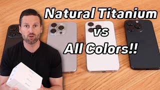 iPhone 15 Pro NATURAL TITANIUM vs EVERY COLOR Is this the BEST IPHONE 15 PRO COLOR [upl. by Orelu185]