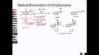 Radical Bromination of Ethylbenzene in Organic Chemistry [upl. by Adnawyt]