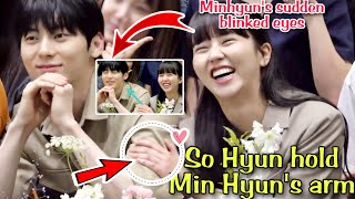 Kim So Hyun accidentally hold Hwang Min Hyuns arm then a sudden blinked eyes again from Minhyun 🥰 [upl. by Fridlund]