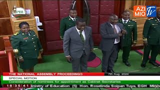 STANDING OVATION As Wandayi Mbadi make HISTORIC LAST LAP to parliament ahead of Cabinet SwearingIn [upl. by Narayan181]