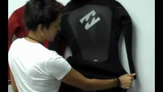 Billabong SG5 654 Hooded Wetsuit  PleasureSportscom Cold water wetsuit [upl. by Ahtelahs]