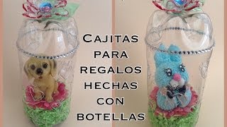 CAJITAS CILINDRICAS PARA REGALO HECHAS CON BOTELLAS PET [upl. by Ellennaj]