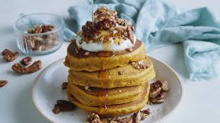 Pumpkin Pancakes  Culinary Hill [upl. by Santos]