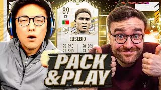 I packed Eusebio FIFA 21 Pack and play with AJ3 ft Itani watch til the end [upl. by Anuahsar]