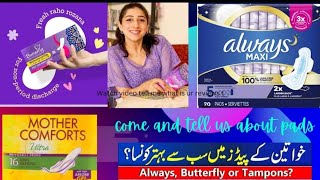 Ladies pads sanitary pads Butterfly pads Mother comfort pads rate in pakistan quality girls buying [upl. by Nobile]