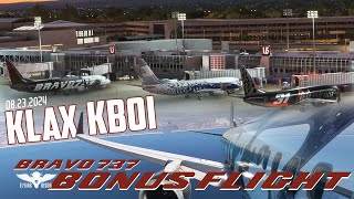 KLAX to KBOI in the Spirit of the American West 737900ER  BRAVO 737 BONUS FLIGHT [upl. by Cummine]