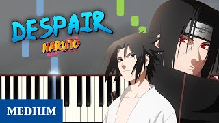 Despair aka quotShitsuiquot from quotNaruto Shippudenquot  Early Intermediate Level 4 Piano Tutorial [upl. by Ardisi]