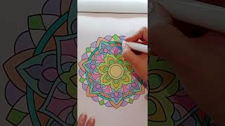 ✨Color with me 12  ASMR marker sounds✨  Coloring book  Ohuhu markers  Mandala [upl. by Otrevire919]