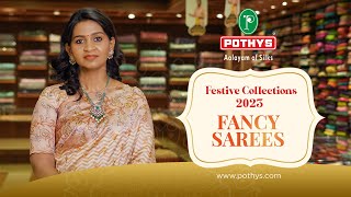 Latest Festive Trendy Sarees from Pothys Collection Organza sarees  Printed amp Embroidery Sarees [upl. by Zuliram]