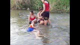 Amazing Fishing at Battambang  Beautiful Girl Fishing by hand  How To Catch Fish  47 [upl. by Anirbed]