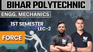 ENGG MECHANICS  FORCE  SBTE 1ST SEMESTER  RACEVA BIHAR SEMESTER 202425  CHAPTER2 LEC2 [upl. by Olga]