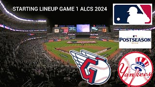 Game 1 2024 MLB ALCS Starting Lineup [upl. by Aytak]