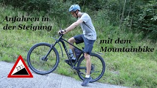 How to  Mit dem Mountainbike in der Steigung anfahren Biobike [upl. by Assiram]