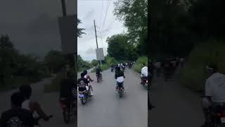 Person Falls While Riding Bike Among Group [upl. by Ahsik]