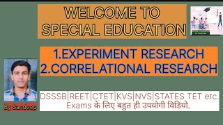 RESEARCH METHOD 1 EXPERIMENT RESEARCH 2CORRELATION RESEARCH [upl. by Der]