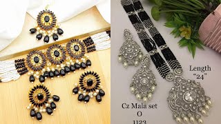 Pearl necklace designs  fancy necklace  trending set [upl. by Aicittel]