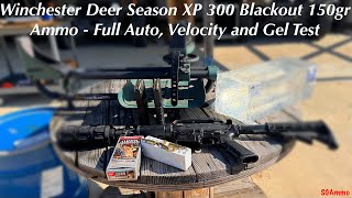 Winchester Deer Season XP 300 Blackout 150gr X300BLKDS Ammo  Full Auto Velocity amp Gel Test SGAmmo [upl. by Joellyn668]