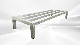 NSF 48 ins Aluminum Dunnage Rack Series 15mm Aluminum Tubing 38mm38mm Knock down ADR184808 [upl. by Llertnauq]