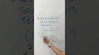 Produtos notáveis  x  2 ²  ❓ Quadrado da soma de dois termos  x  2 ² [upl. by Kragh]