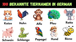 Learn Animal Names in German  Tierarten mit Artikell Sprechen amp Hören A1B1 germanforbeginners [upl. by Arbas]