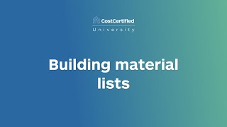 Building material list [upl. by Iny121]