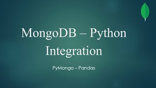 MongoDB amp Python  Data Migration amp Manipulation [upl. by Akinert]