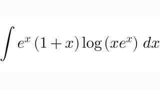 Integral of ex1xlogxex [upl. by Saisoj]