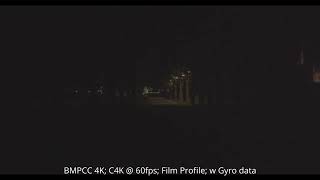 Empty Park at Night2  60fps Cinema 4K BMPCC4K footage  12bit BRAW Dolby Vision Ready [upl. by Eilime]