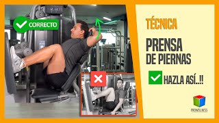 PRENSA de PIERNAS  ✅️ TÉCNICA sin riesgos [upl. by Martineau]