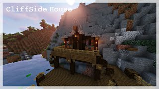 Cliffside House  Minecraft Build tutorial [upl. by Syah821]