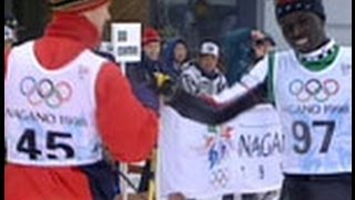 Kenyas First Winter Olympian Philip Boit Makes History  Nagano 1998 Winter Olympics [upl. by Nodnarbal808]