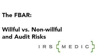 FBAR filers  File on time Willful vs nonwillful and audit risks [upl. by Duwalt544]