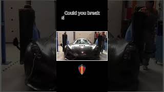 Koenigsegg Crash Testing is Painful to Watch supercar car koenigsegg crash test [upl. by Fagen100]