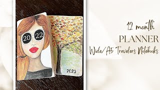 How To Use the 12 Month Planner  Wide  A5  Planner Perfect  Travelers Notebook [upl. by Arlena]