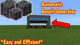 How to make automatic basalt generator in Minecraft  easy and efficient [upl. by Yecam]