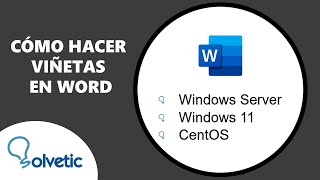 Como Hacer Viñetas en Word [upl. by Lucey334]