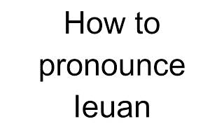 How to Pronounce Ieuan English [upl. by Rehm71]