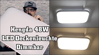 Hengda 48W LED Deckenleuchte Dimmbar  Deckenlampe  Tageslichtlampe mit Fernbedienung [upl. by Ahtekahs551]