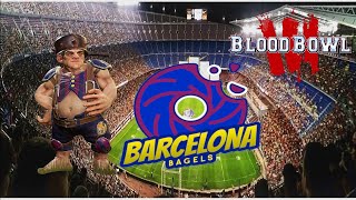 Halflings Vs Halflings  Blood Bowl 3  Barcelona Bagels Game 1 [upl. by Albric]