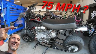 75 MPH minibike with one mod [upl. by Llerehc72]