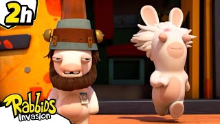 Mad Rabbid is back  RABBIDS INVASION  2H New compilation  Cartoon for Kids [upl. by Allmon939]