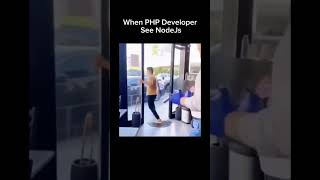 When PHP Developer See NodeJs First Time 🤣 programming funny howtolearncodingforbeginners memes [upl. by Hufnagel]