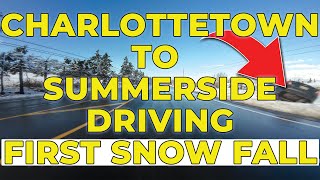 Driving from Charlottetown to Summerside Prince Edward Island in the first snow fall [upl. by Blanche]