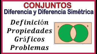 CONJUNTOS 06 Operaciones Diferencia y Diferencia Simétrica [upl. by Netsua]