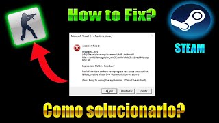 Solución Error Counter strike 16 Version steam  Microsoft Runtime C Library No deja entrar [upl. by Eleen432]