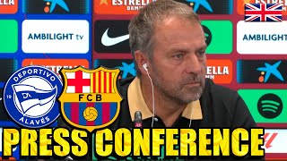 Press Conference HANSI FLICK ALAVÉS v FC BARCELONA [upl. by Walrath810]